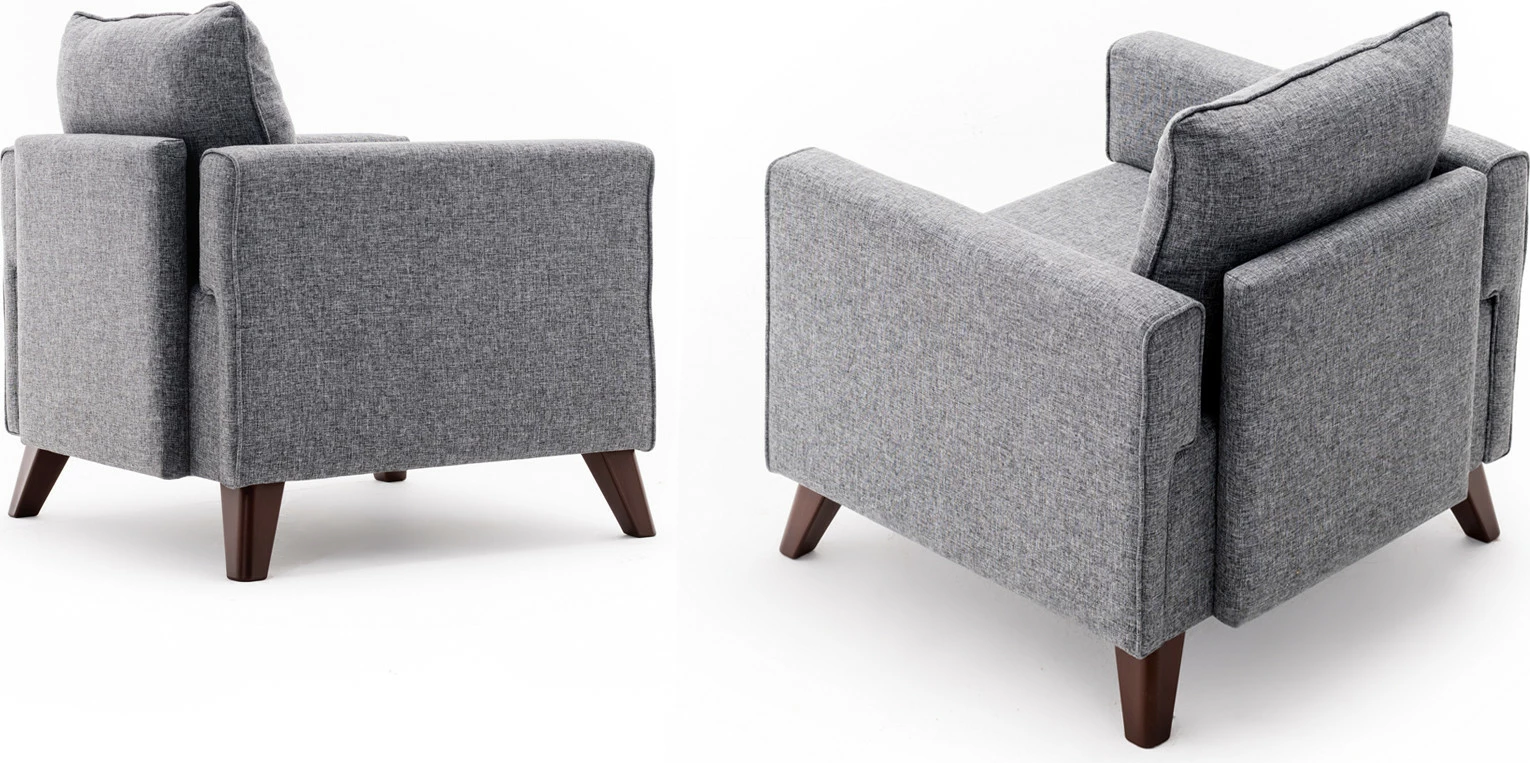 Fotel njëvendëshe Atelier del Sofa, Bella, ngjyrë gri