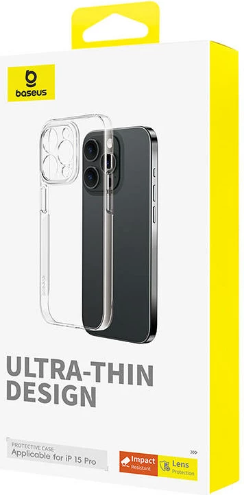Mbështjellës Baseus OS-Lucent Series për iPhone 15 Pro, transparent