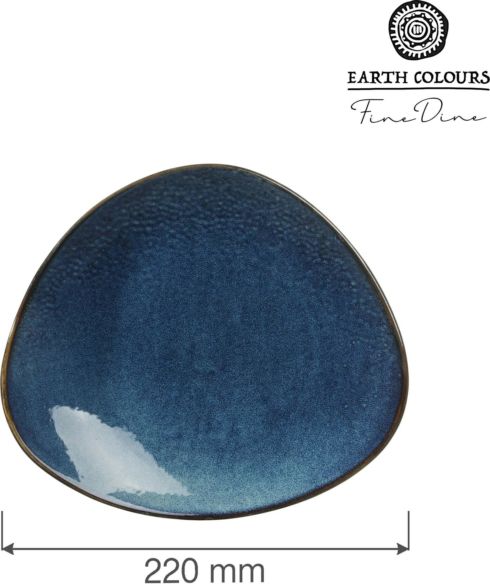 Pjatë prezantimi Fine Dine Eminence Ø220 mm, porcelan, blu, set 3 copë