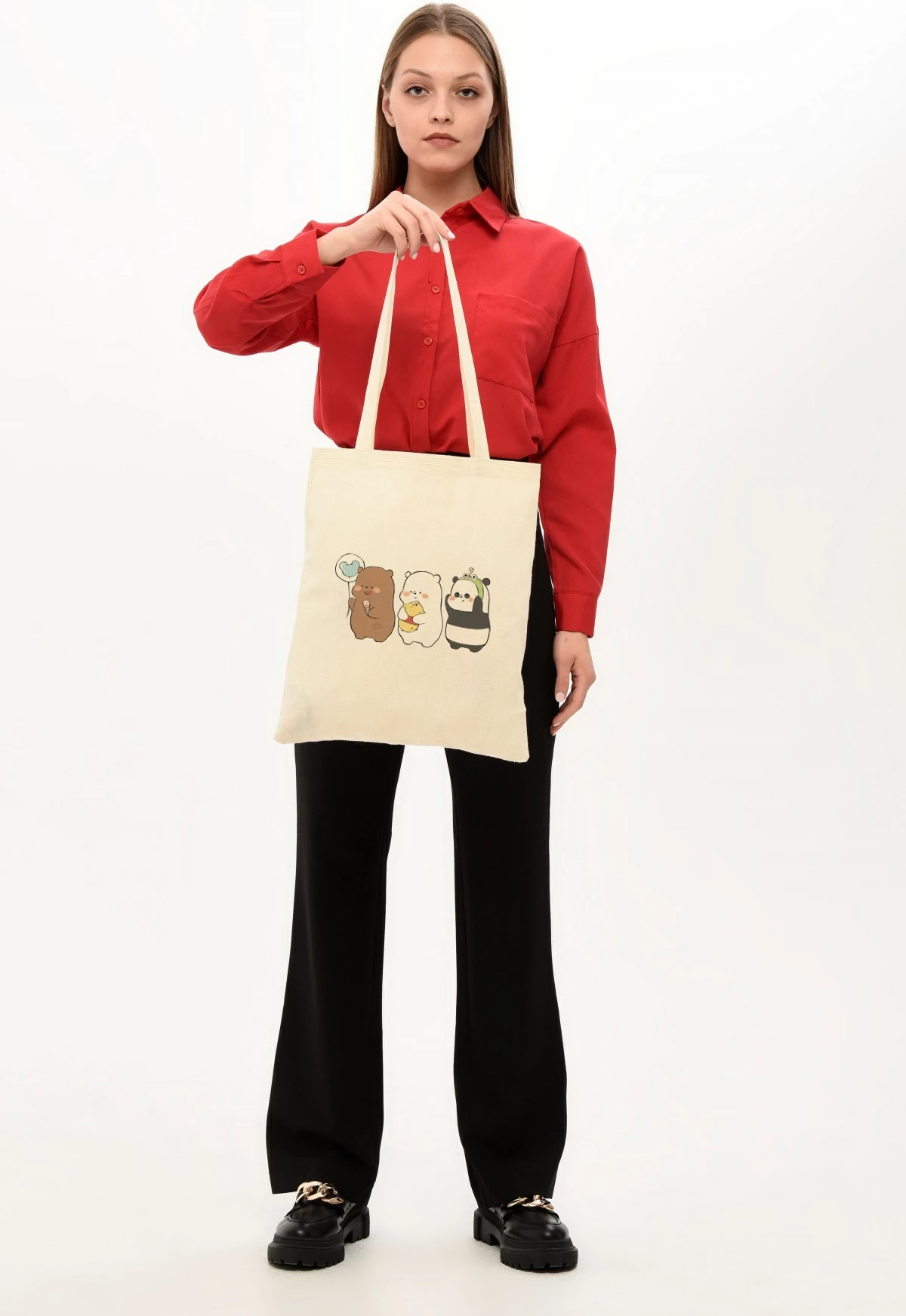 Çantë tote Zoozie Bags, krem, 1021