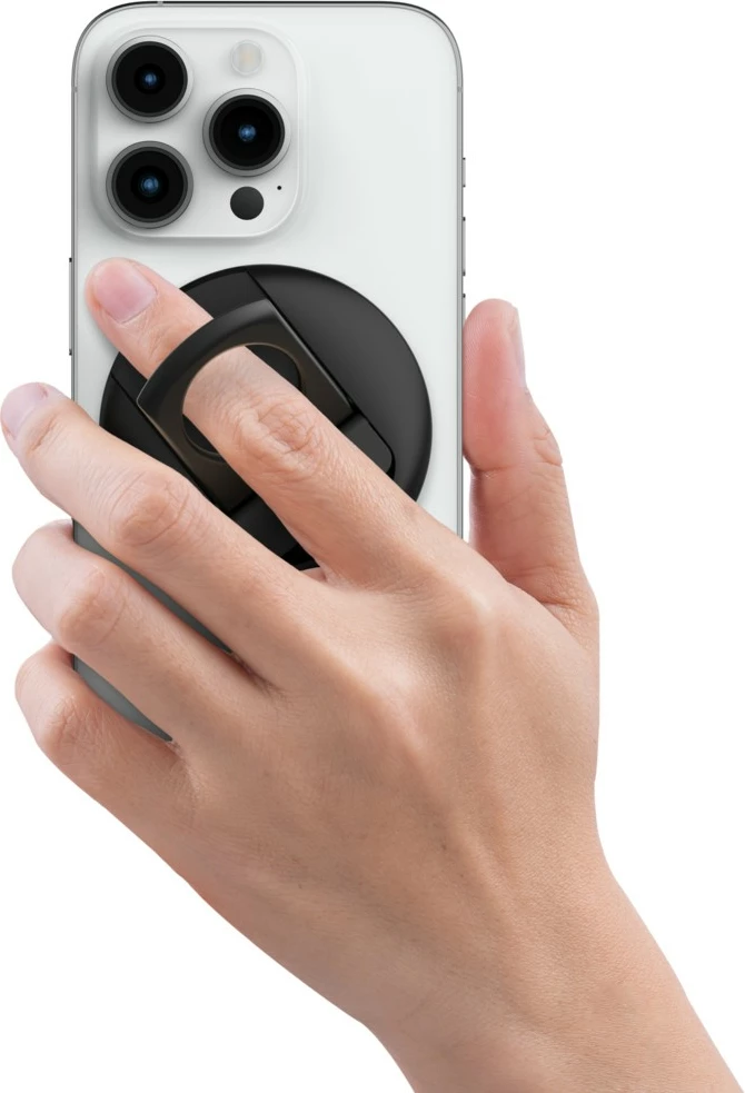 Mbajtës magnetik Belkin për iPhone me MagSafe për MacBook, ngjyrë e zezë