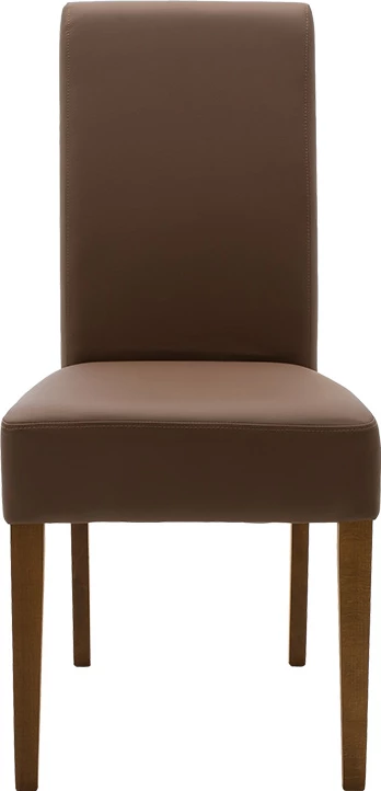 Karrige Ditta me pu ngjyrë kafe e çelët - këmbë druri arre, set prej 2 copë