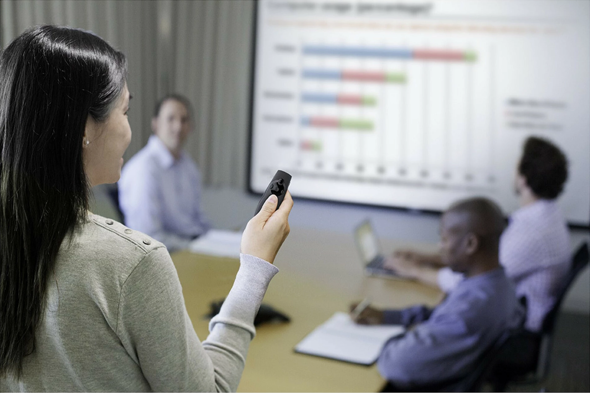 Prezenter wireless Kensington Presenter Expert, laser i kuq, kontroll kursor, RF, USB, 45 m, i zi