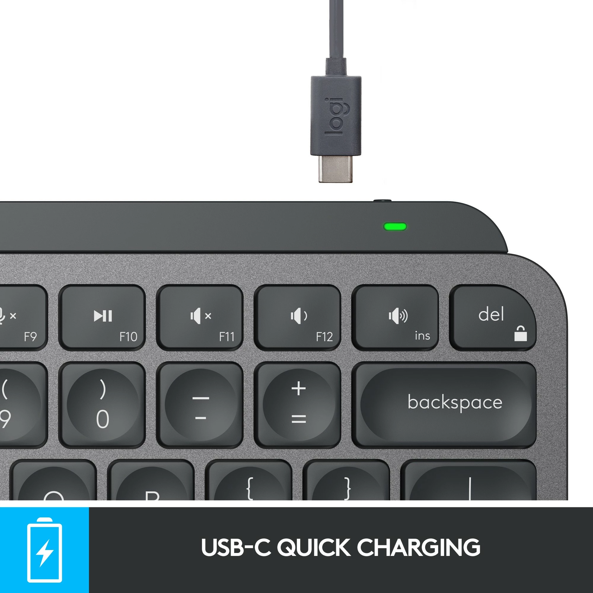 Tastierë wireless Logitech MX Keys Mini, QWERTZ, LED, Grafit
