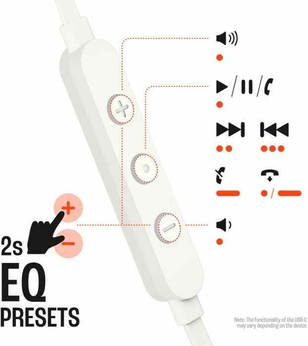 Kufje me kabllo USB-C JBL Tune 310C, me mikrofon, të bardha