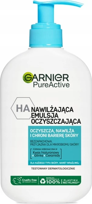 Emulsion pastrues për fytyrë për femra Garnier Pure Active Hydrating Cleansing Emulsion, 250ml