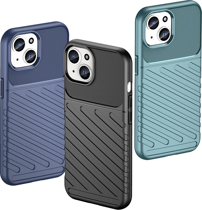 Mbështjellës Hurtel Thunder Case për iPhone 15, TPU, zi