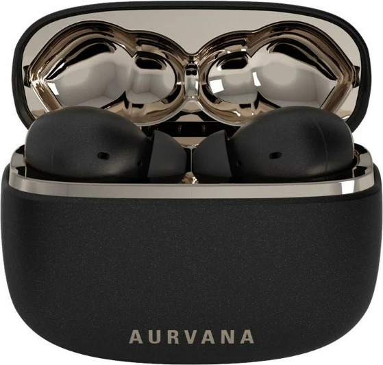 Kufje in-ear pa tela, Creative Labs Aurvana Ace SXFI 51EF1250AA000, Bluetooth 5.3, ANC hibride, 28 orë, me kasë karikimi, e zezë/ari