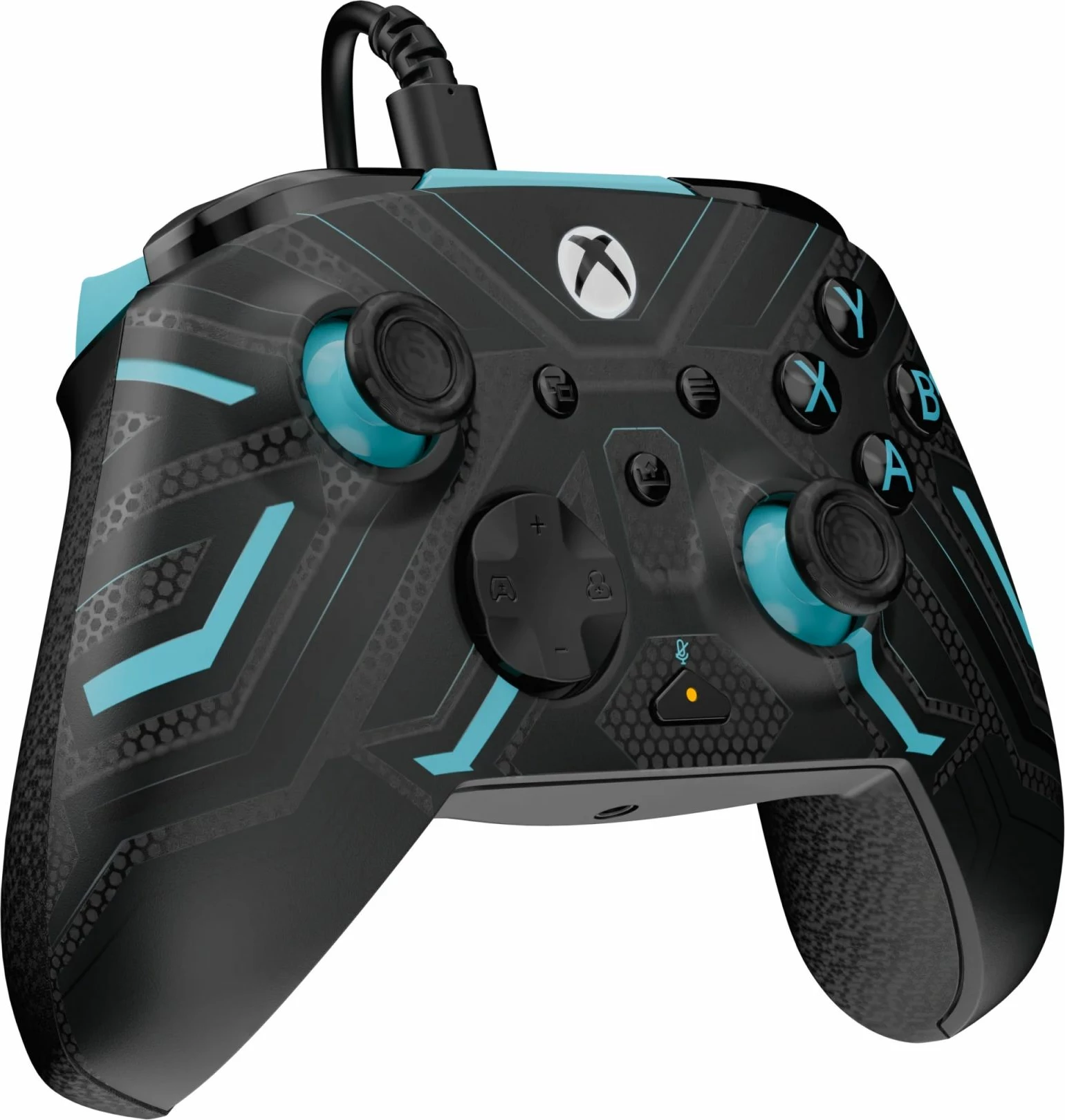Kontrollor me kabllo PDP REMATCH për Xbox, USB-C 2.4 m, Titan Steel Glow in the Dark
