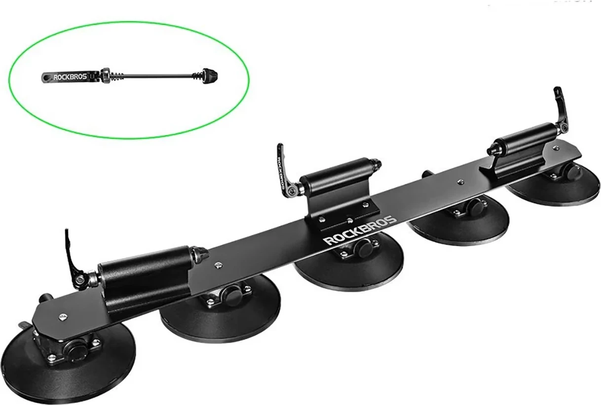 Mbajtëse biçikletash për çati me vakum Rockbros XP1003, për 3 biçikleta, alumini, quick release, e zezë