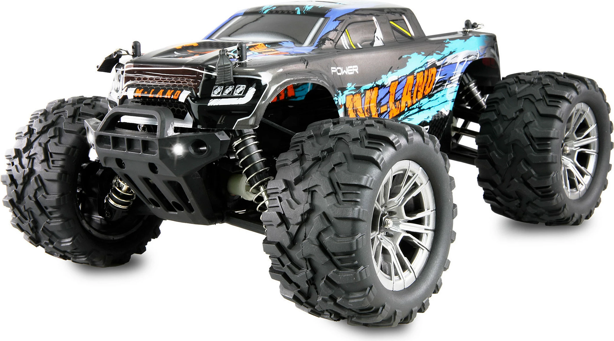 Monstertruck me telekomandë AMEWI M-Land, 1:16, 4WD, 48 km/h, RTR, blu
