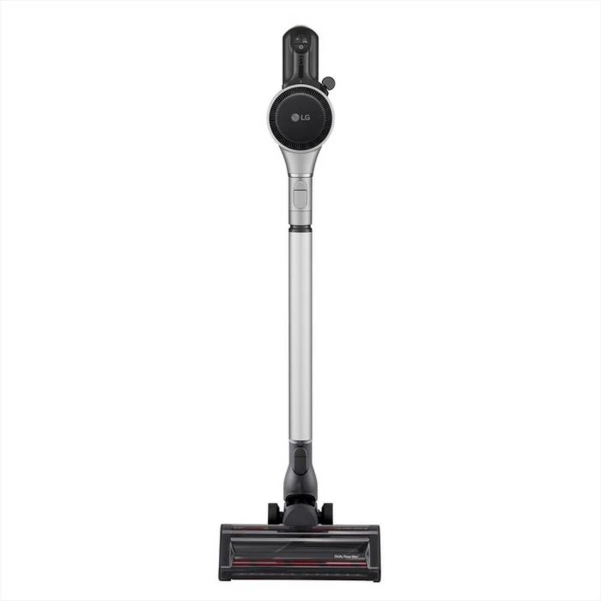 Fshesë pa kabllo stick LG A9K-CORE3S CordZero me stacion All-in-One Tower, 260 W, depozitë 0.44 L/1.1 L e kompresuar, filtër 5-shtresor, Wi‑Fi, Black‑Silver