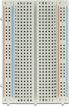 Breadboard DeLOCK 300/100 kontakte, plastikë, 84 x 54 x 9 mm, i bardhë