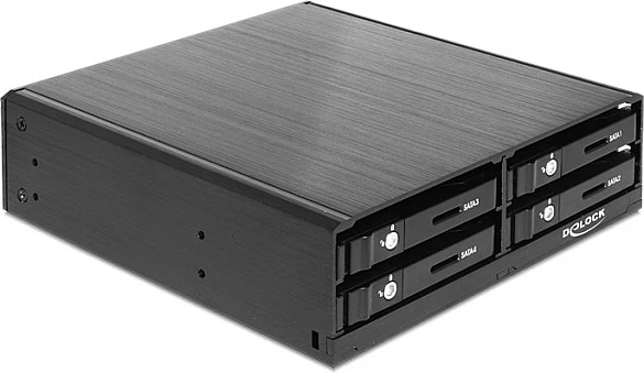 Rack mobil DeLOCK 47220, 5.25", 4x 2.5" SATA HDD/SSD, hot-swap, 6 Gbit/s, ventilator, i zi