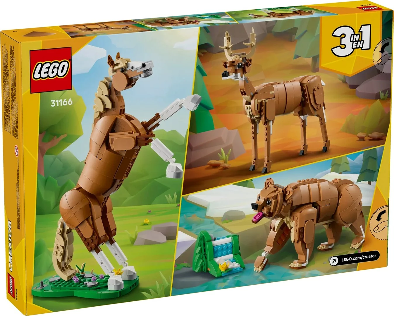 Set LEGO Creator 3 në 1, Beautiful Horse 31166, 685 pjesë