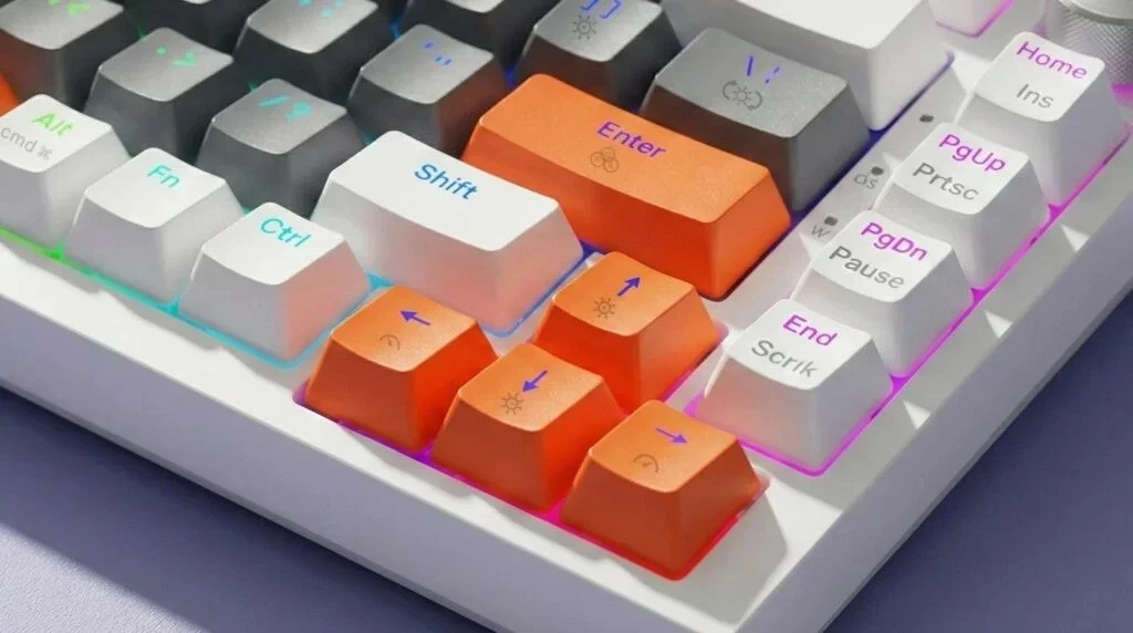 Tastierë Savio Astral, 75%, RGB, Outemu White Jade, USB-C, bardhë-gri