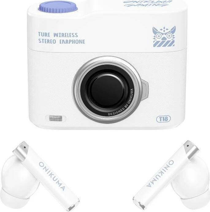 Kufje ONIKUMA T18 Bluetooth in-ear, TWS, të bardha