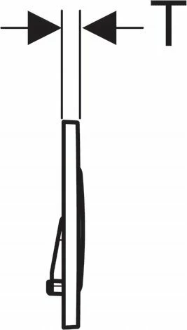 Buton shkarkimi Geberit Sigma20 Start.CZ.Mat-CZ-CZ.Mat, 24.6x16.4 cm, plastikë, i zi mat