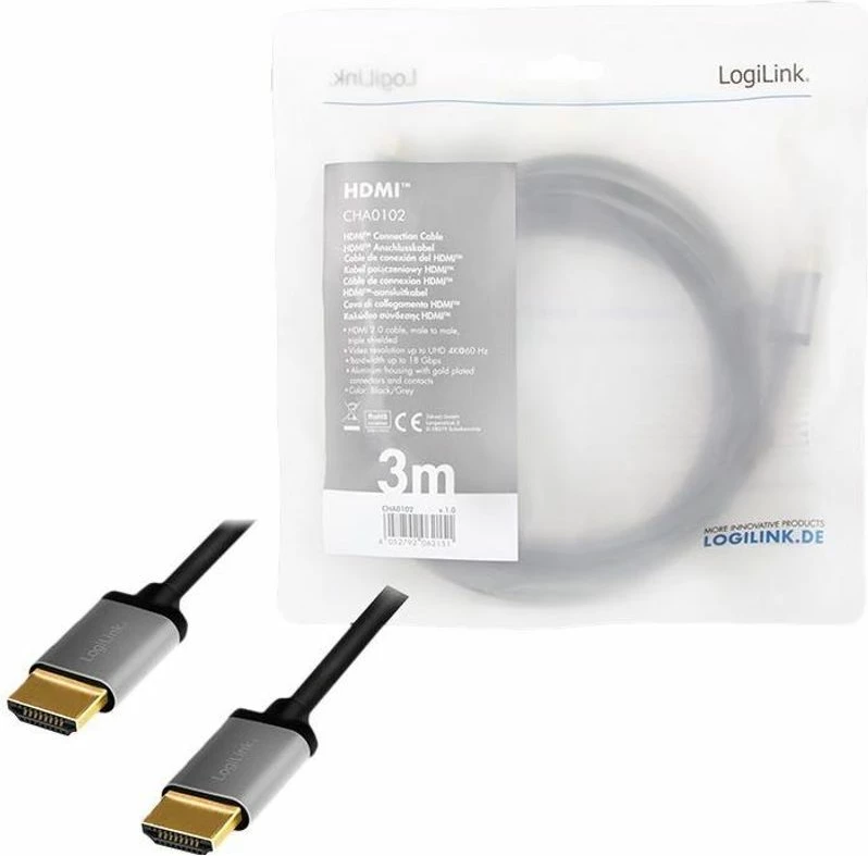 Kabllo LogiLink HDMI, 3m