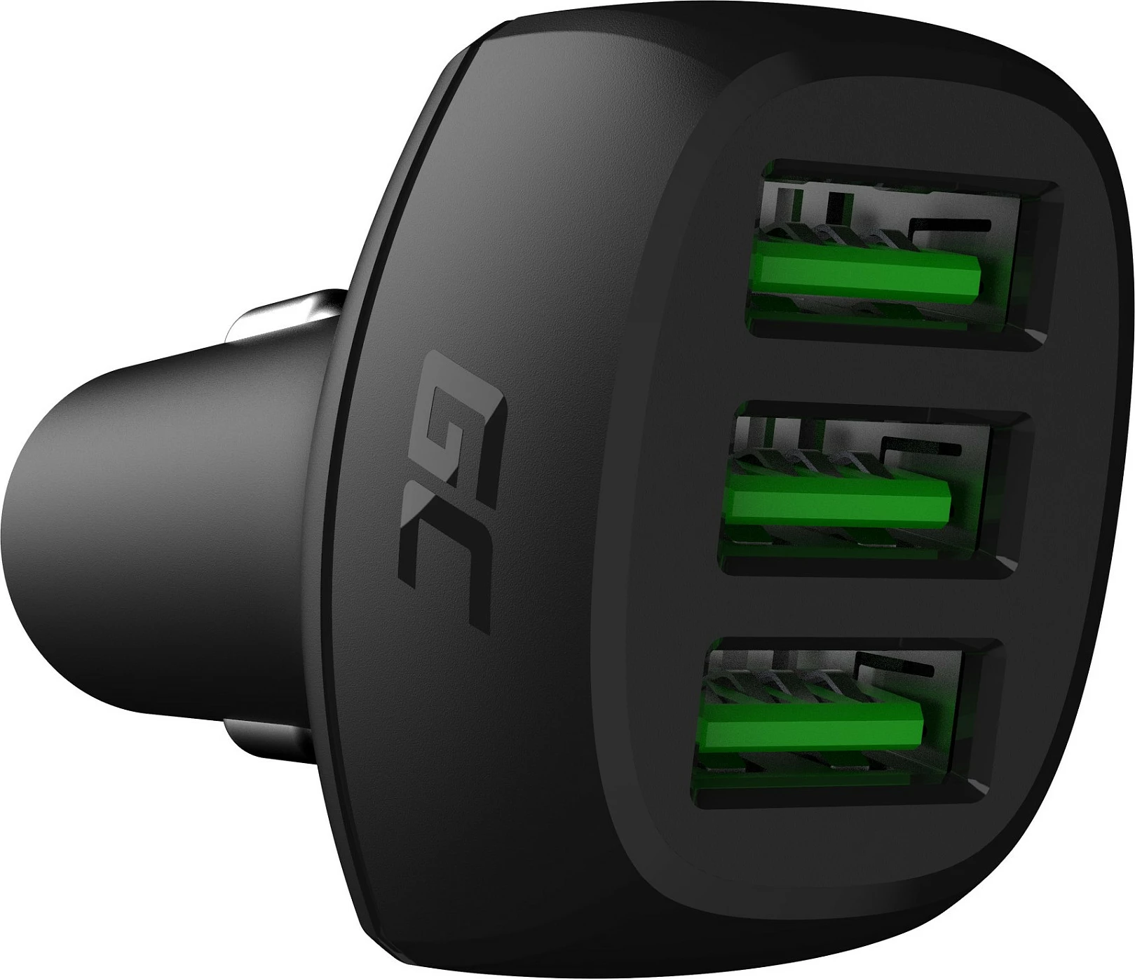 Karikues për veturë Green Cell PowerRide, 3x USB, Ultra Charge, 12/24V, 54W, i zi