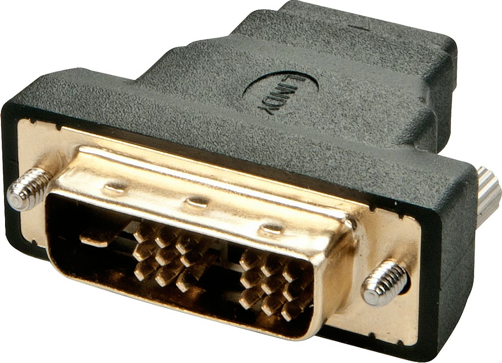 Adapter LINDY HDMI-A (m) në DVI-D (f), i zi