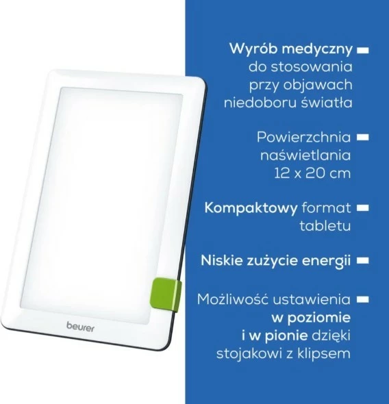 Llampë dite Beurer TL30, antidepresive, 10,000 lux, e bardhë/gjelbër