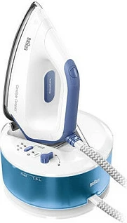 Hekur Braun CareStyle Compact IS 2143, 2400W, 6 bar, depo ujë 1.5L, blu/bardhë