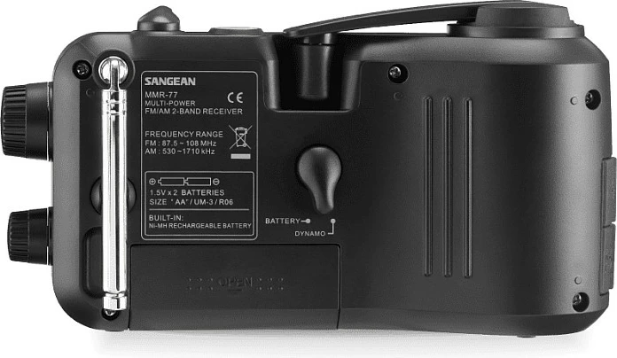 Radio portativ Sangean MMR-77, AM/FM, 2xAA, 3.5mm, e zezë