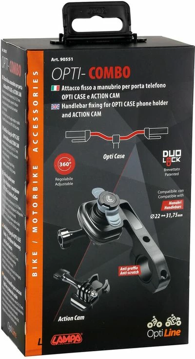 Mbajtes Telefoni Motorri &amp; Biciklte Duo Lock Opti