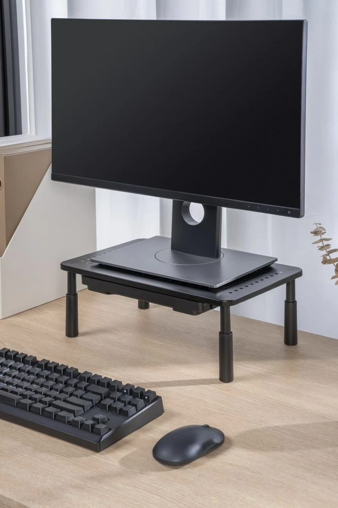 Mbajtëse monitori Gembird MS-TABLE-D-01 me sirtar, e zezë