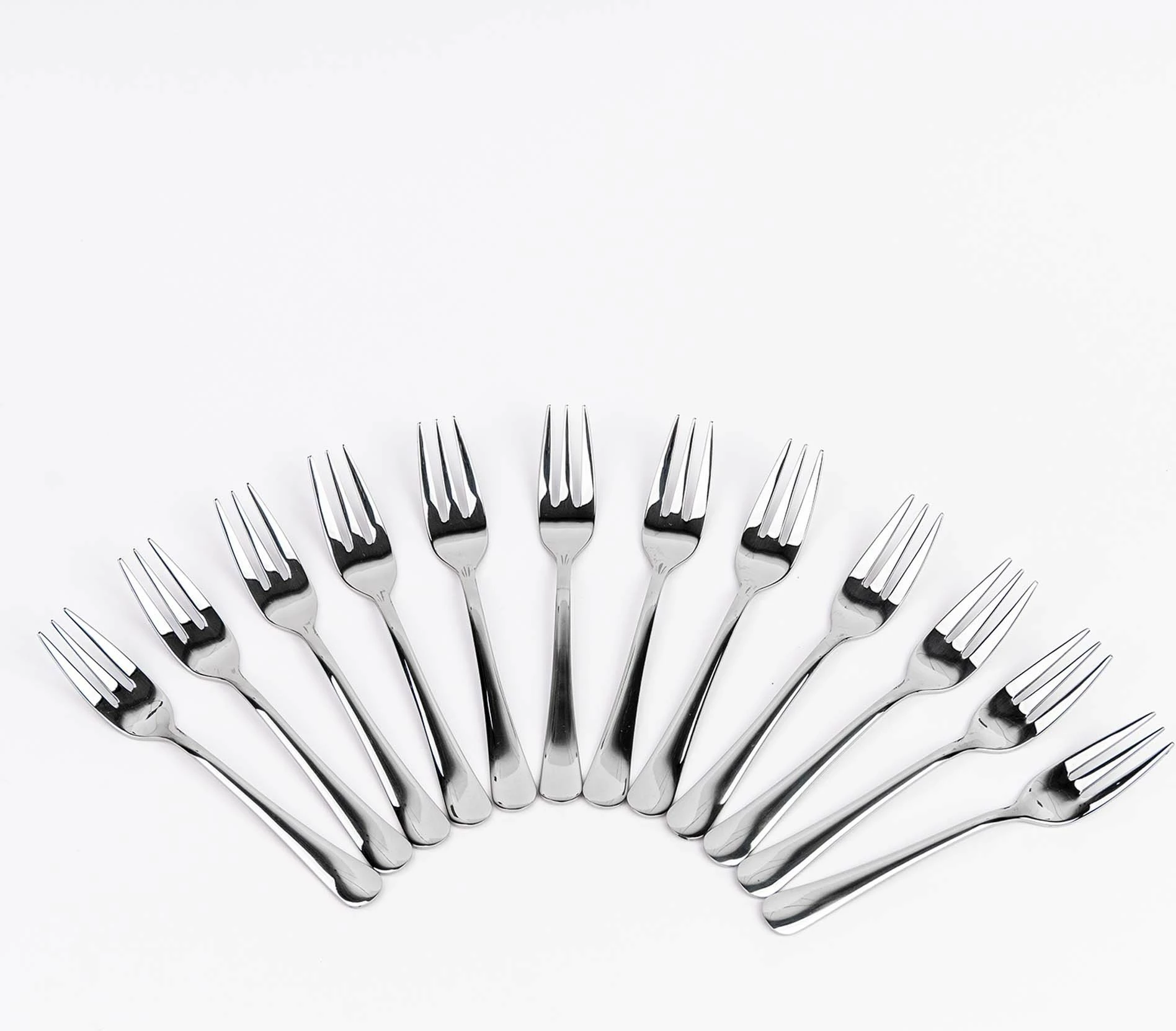 Pirun torte OVE Navarino 150 mm çelik inox 18/10 trashësi 4 mm, argjend, set 12 copë