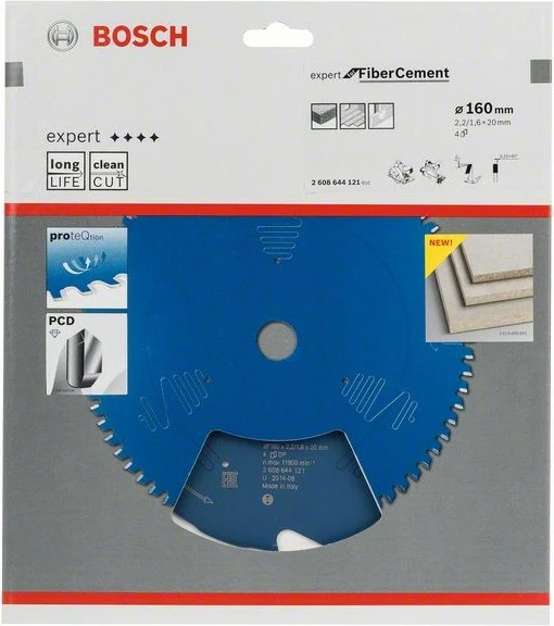 Disk sharrë Bosch 2 608 644 121, 16 cm, për panele fibrash çimentoje