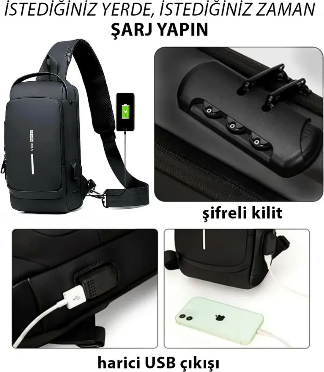 Çantë shpatullore dhe mini backpack unisex Torz, e zezë