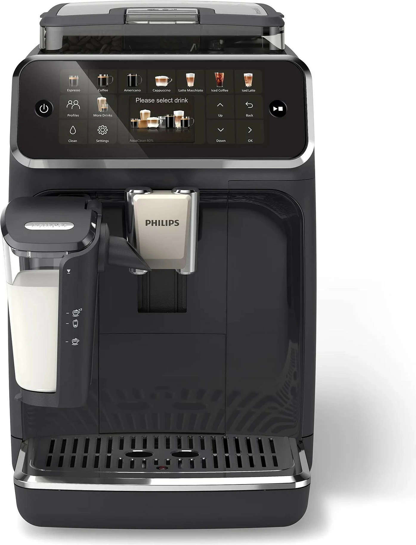 Aparat kafeje Philips EP5541/50 LatteGo 5500 Series, automatik, me sistem qumështi, i zi