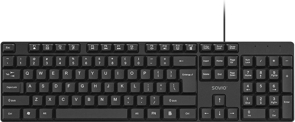 Tastierë SAVIO KB-01, full-size, USB, QWERTY, e zezë
