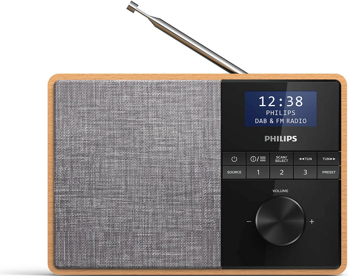 Radio portativ Philips TAR5505/10, DAB+/FM, Bluetooth 5.0, 5W, dru/zi-gri