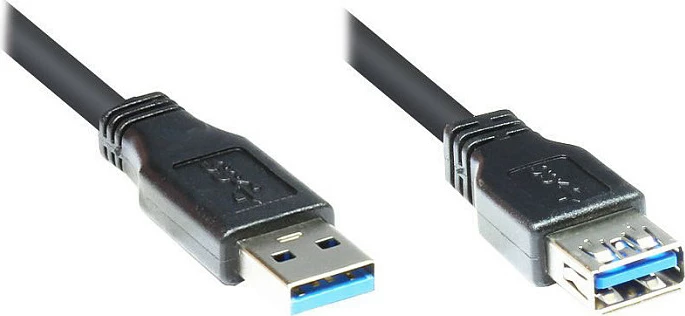 Kabllo zgjatues USB 3.0 GoodConnections, 3 m, USB-A mashkull në USB-A femër, e zezë