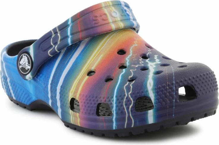 Atlete fëmijësh Crocs Classic Meta Scape Clog T, navy/multicolor