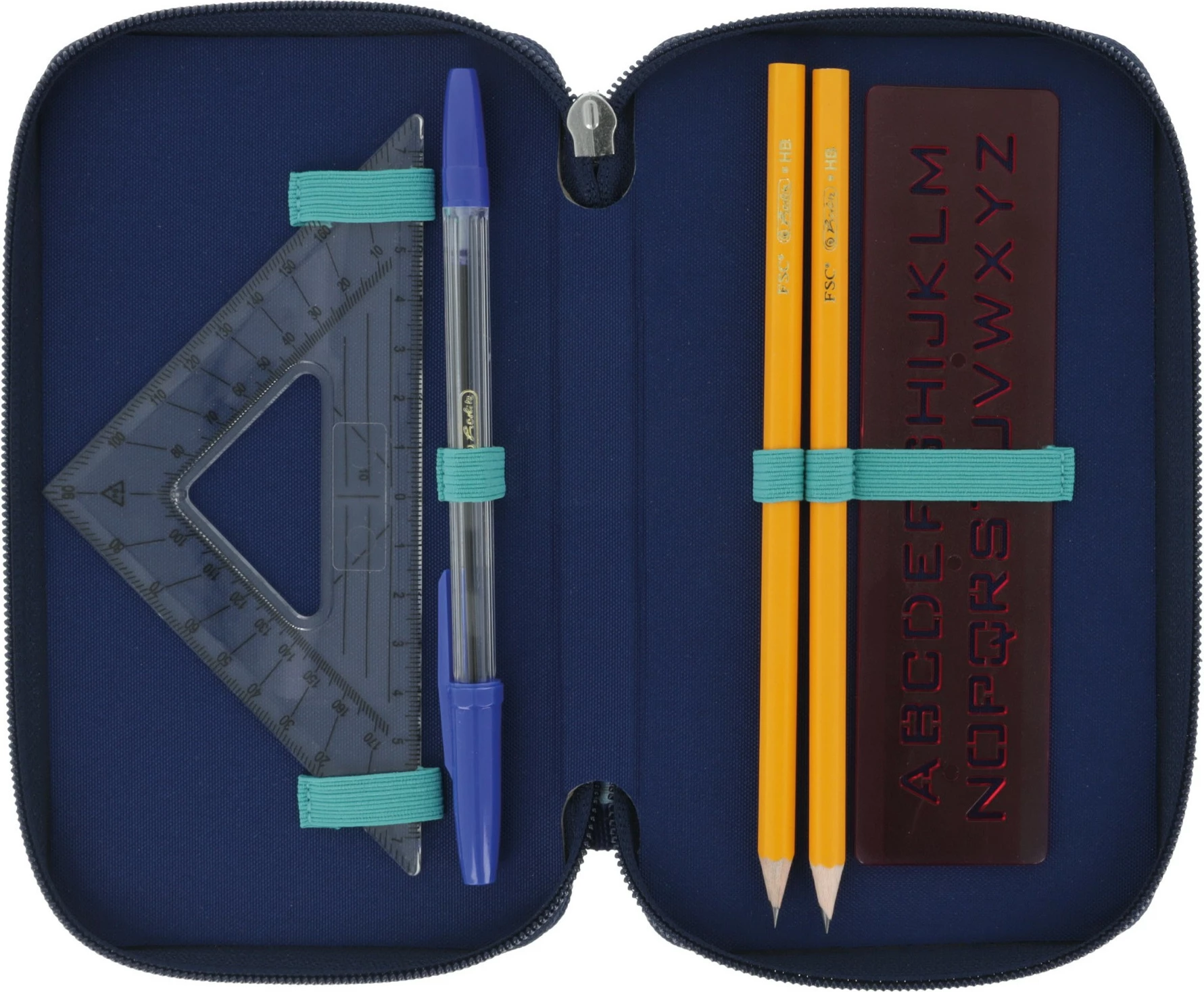 Kasë herlitz TriCase Deep Ocean, 31 copë, poliester, blu/bardhë