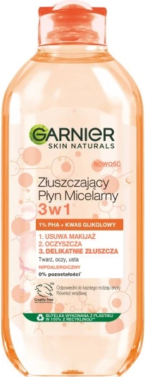 Ujë micelar eksfoliant 3-në-1 Garnier Skin Naturals për femra 400ml