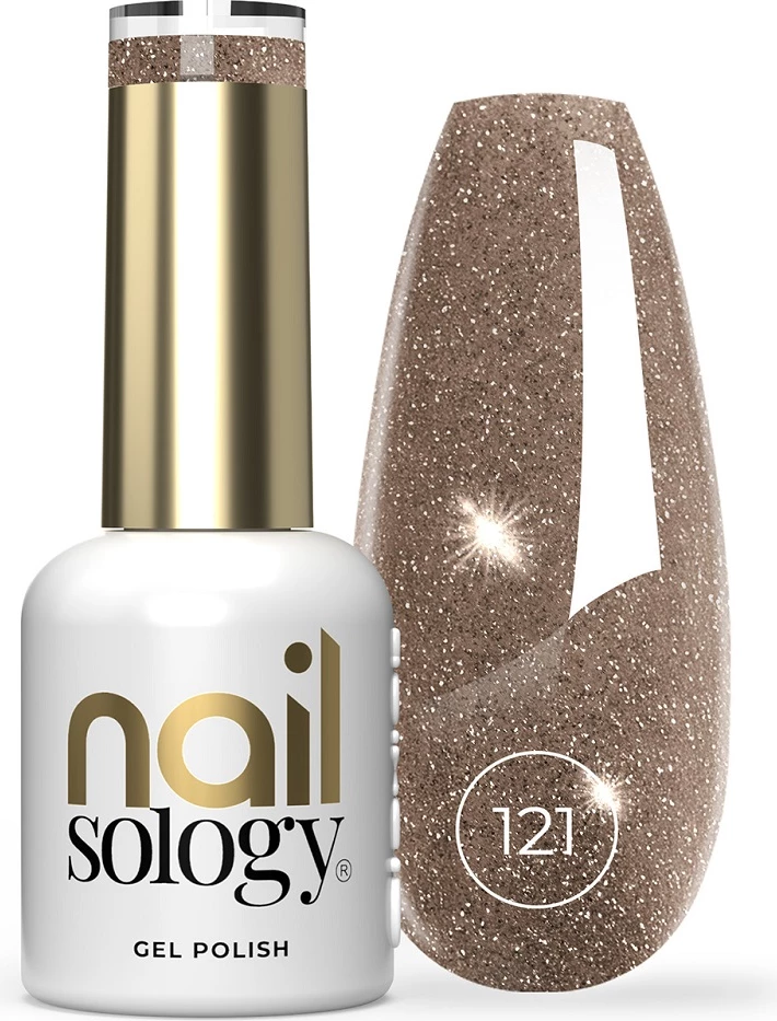 Llak për thonj për femra Clavier Hybrid Glitter 121 Rose Goddess, 8ml