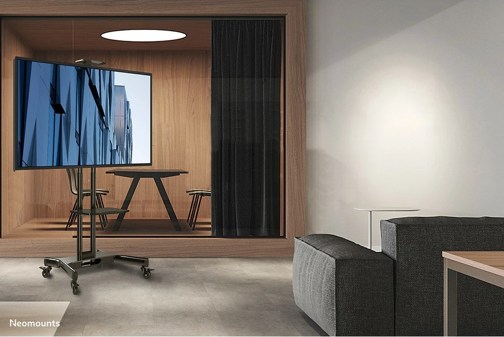 Karrocë TV Newstar NM-M1700BLACK, për ekrane 32-75 inç, rregullim lartësie, ngjyrë e zezë