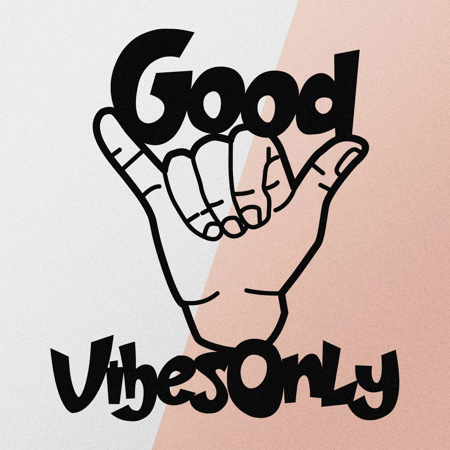 Aksesor dekorativ metalik për mur, Wallity, Good Vibes Only