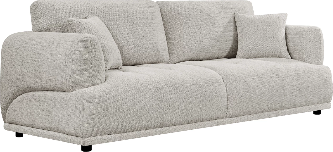 Kauç 3-vendësh STRUCTO, material bezhë e çelët, FH3329.02, 227x94x88cm
