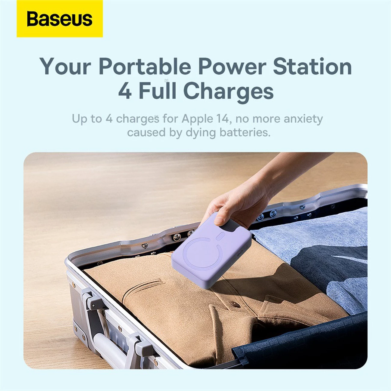 Powerbank Baseus Magnetic Mini 20000 mAh, 20W, USB-C, vjollcë me kabllo
