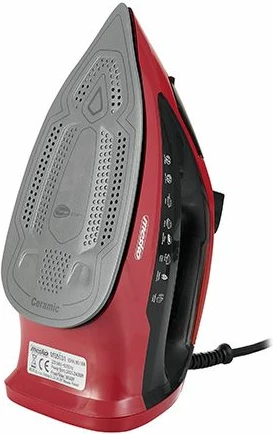Hekur me avull Mesko MS5031, pllakë qeramike, rezervuar 400 ml, 3000W, kuqe/zezë