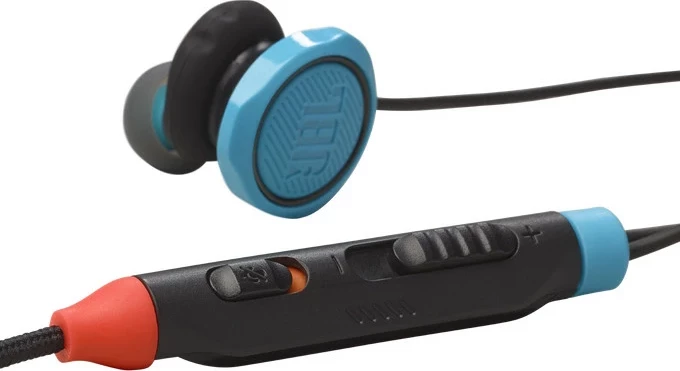 Kufje JBL Quantum 50N me kabllo in-ear për Nintendo, me mikrofon dhe kontrollues, kuqe/kaltër
