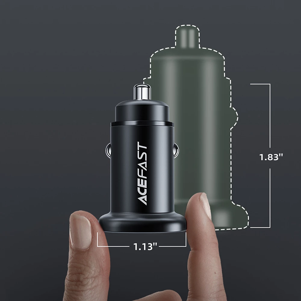 Karikues makine, Acefast, B1, 38W, USB-C + USB, PD 20W, QC 3.0, PPS, 2 porta, i zi