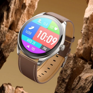 Smartwatch HOCO Y22 1.43\" Bluetooth 5.3 me thirrje IP67, argjendtë, me rrip shtesë i zi
