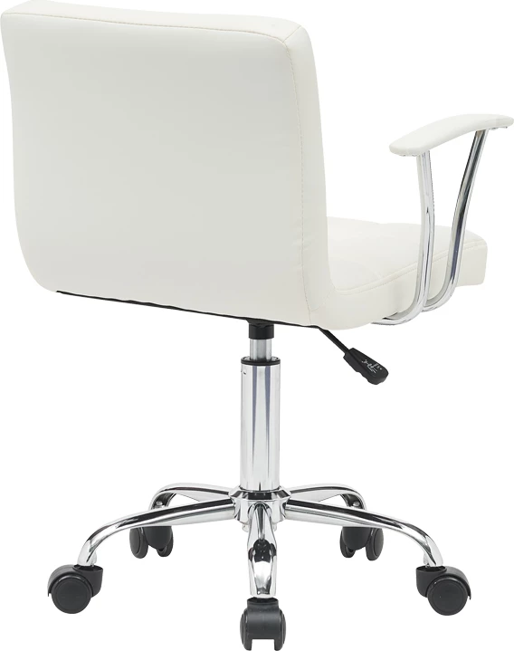 Karrige zyre Buleco pu e bardhë 56x46x74-86cm